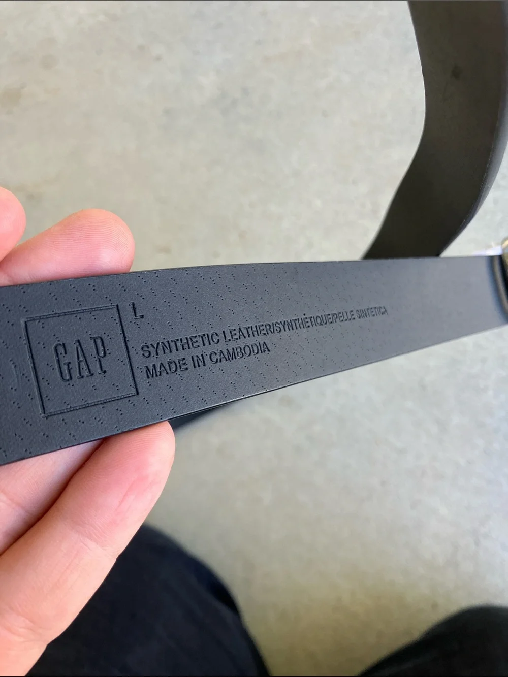 GAP Black Synthetic Classic Belt, L